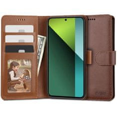 Tech-protect Wallet knižkové puzdro na Xiaomi Redmi Note 13 Pro 5G / Poco X6 5G, hnedé