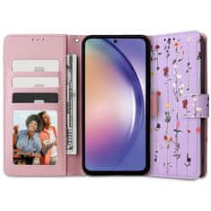 Tech-protect Wallet knižkové puzdro na Samsung Galaxy A35 5G, garden violet