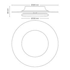 Philips Philips GARNET CL580 stropné svietidlo LED 30W 3100lm 2700K 40cm IP20, čierne