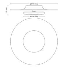 Philips Philips GARNET CL580 stropné svietidlo LED 40W 4200lm 2700K 50cm IP20, čierne