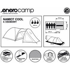 Enero STAN PRE 4 OSOBY COOL BLACK-GREEN ENERO CAMP