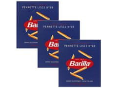 Barilla BARILLA Pennette Lisce - Talianske rúrky makarónu, penne makarón 500 g 3 paczki