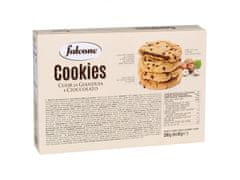 FALCONE Cookies - Sušienky s kúskami mliečnej čokolády plnené krémom z lieskovcov 200g, 1