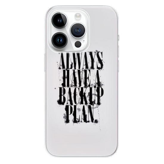 iSaprio Silikónové puzdro - Backup Plan pre iPhone 15 Pro