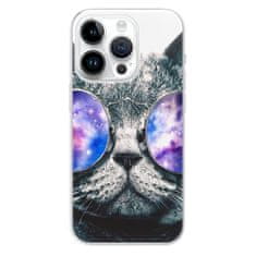 iSaprio Silikónové puzdro - Galaxy Cat pre iPhone 15 Pro