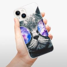 iSaprio Silikónové puzdro - Galaxy Cat pre iPhone 15