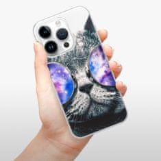 iSaprio Silikónové puzdro - Galaxy Cat pre iPhone 15 Pro