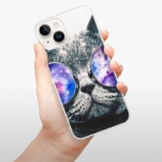 iSaprio Silikónové puzdro - Galaxy Cat pre iPhone 15 Plus