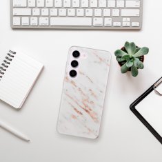 iSaprio Silikónové puzdro - Rose Gold Marble pre Samsung Galaxy S23 5G