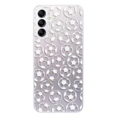 iSaprio Silikónové puzdro - Football pattern - white pre Samsung Galaxy A14 / A14 5G