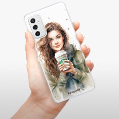 iSaprio Silikónové puzdro - Girl with latte pre Samsung Galaxy M52 5G