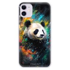 iSaprio Silikónové puzdro - Abstract Panda pre Apple iPhone 11