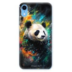 iSaprio Silikónové puzdro - Abstract Panda pre Apple iPhone Xr