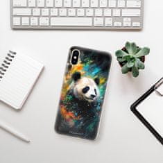 iSaprio Silikónové puzdro - Abstract Panda pre Apple iPhone XS