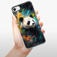 iSaprio Silikónové puzdro - Abstract Panda pre Apple iPhone SE 2020