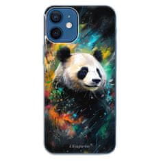 iSaprio Silikónové puzdro - Abstract Panda pre Apple iPhone 12 Mini