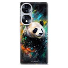 iSaprio Silikónové puzdro - Abstract Panda pre Honor 70