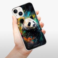 iSaprio Silikónové puzdro - Abstract Panda pre iPhone 15