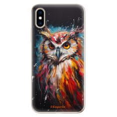 iSaprio Silikónové puzdro - Abstract Owl pre Apple iPhone XS