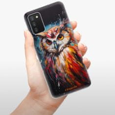 iSaprio Silikónové puzdro - Abstract Owl pre Samsung Galaxy A03s