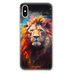 iSaprio Silikónové puzdro - Abstract Lion pre Apple iPhone XS