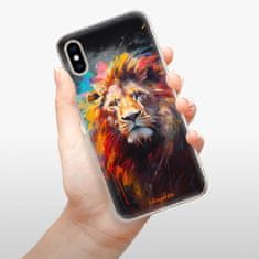 iSaprio Silikónové puzdro - Abstract Lion pre Apple iPhone XS