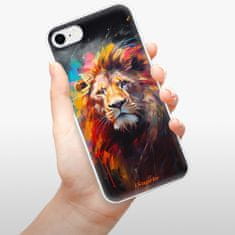 iSaprio Silikónové puzdro - Abstract Lion pre Apple iPhone SE 2020