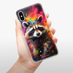 iSaprio Silikónové puzdro - Abstract Racoon pre Apple iPhone XS