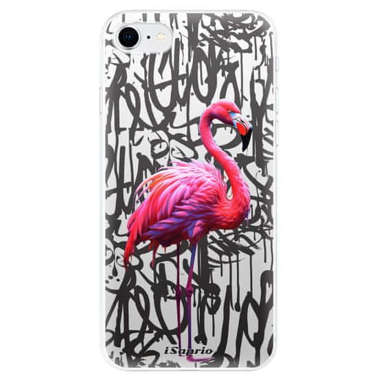 iSaprio Silikónové puzdro - Flamingo Graffiti pre Apple iPhone SE 2020