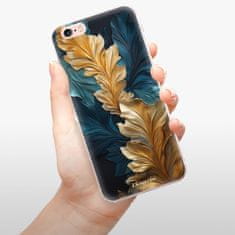 iSaprio Silikónové puzdro - GoldBlue Leaves 02 pre Apple iPhone 6