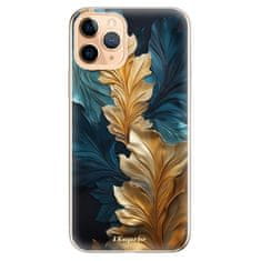 iSaprio Silikónové puzdro - GoldBlue Leaves 02 pre Apple iPhone 11 Pro