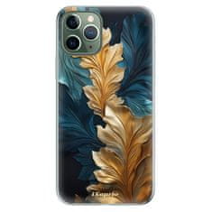 iSaprio Silikónové puzdro - GoldBlue Leaves 02 pre Apple iPhone 11 Pro