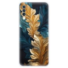 iSaprio Silikónové puzdro - GoldBlue Leaves 02 pre Samsung Galaxy A50