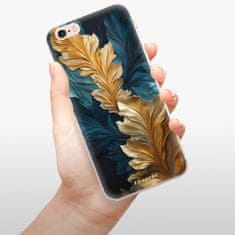 iSaprio Silikónové puzdro - GoldBlue Leaves 02 pre Apple iPhone 6 Plus