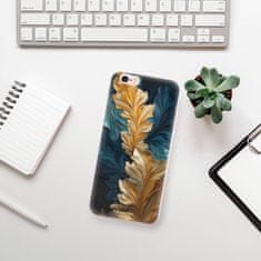 iSaprio Silikónové puzdro - GoldBlue Leaves 02 pre Apple iPhone 6 Plus