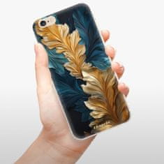 iSaprio Silikónové puzdro - GoldBlue Leaves 02 pre Apple iPhone 6 Plus