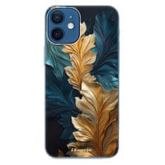 iSaprio Silikónové puzdro - GoldBlue Leaves 02 pre Apple iPhone 12 Mini