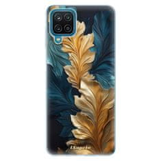 iSaprio Silikónové puzdro - GoldBlue Leaves 02 pre Samsung Galaxy A12