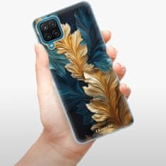 iSaprio Silikónové puzdro - GoldBlue Leaves 02 pre Samsung Galaxy A12