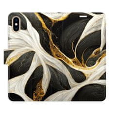 iSaprio Flipové puzdro - BlackGold Marble pre Apple iPhone X / XS