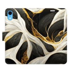 iSaprio Flipové puzdro - BlackGold Marble pre Apple iPhone Xr