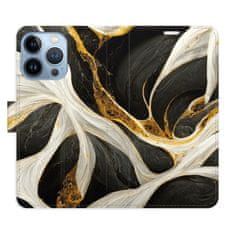 iSaprio Flipové puzdro - BlackGold Marble pre Apple iPhone 13 Pro