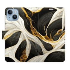 iSaprio Flipové puzdro - BlackGold Marble pre Apple iPhone 14