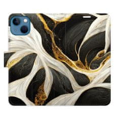 iSaprio Flipové puzdro - BlackGold Marble pre Apple iPhone 13