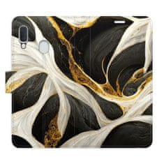 iSaprio Flipové puzdro - BlackGold Marble pre Samsung Galaxy A20e