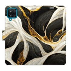 iSaprio Flipové puzdro - BlackGold Marble pre Samsung Galaxy A12