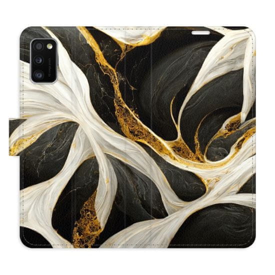 iSaprio Flipové puzdro - BlackGold Marble pre Samsung Galaxy A41