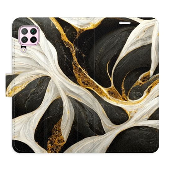 iSaprio Flipové puzdro - BlackGold Marble pre Huawei P40 Lite