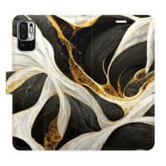 iSaprio Flipové puzdro - BlackGold Marble pre Xiaomi Redmi Note 10 5G