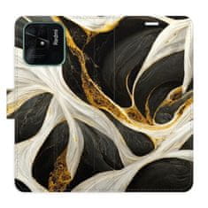 iSaprio Flipové puzdro - BlackGold Marble pre Xiaomi Redmi 10C